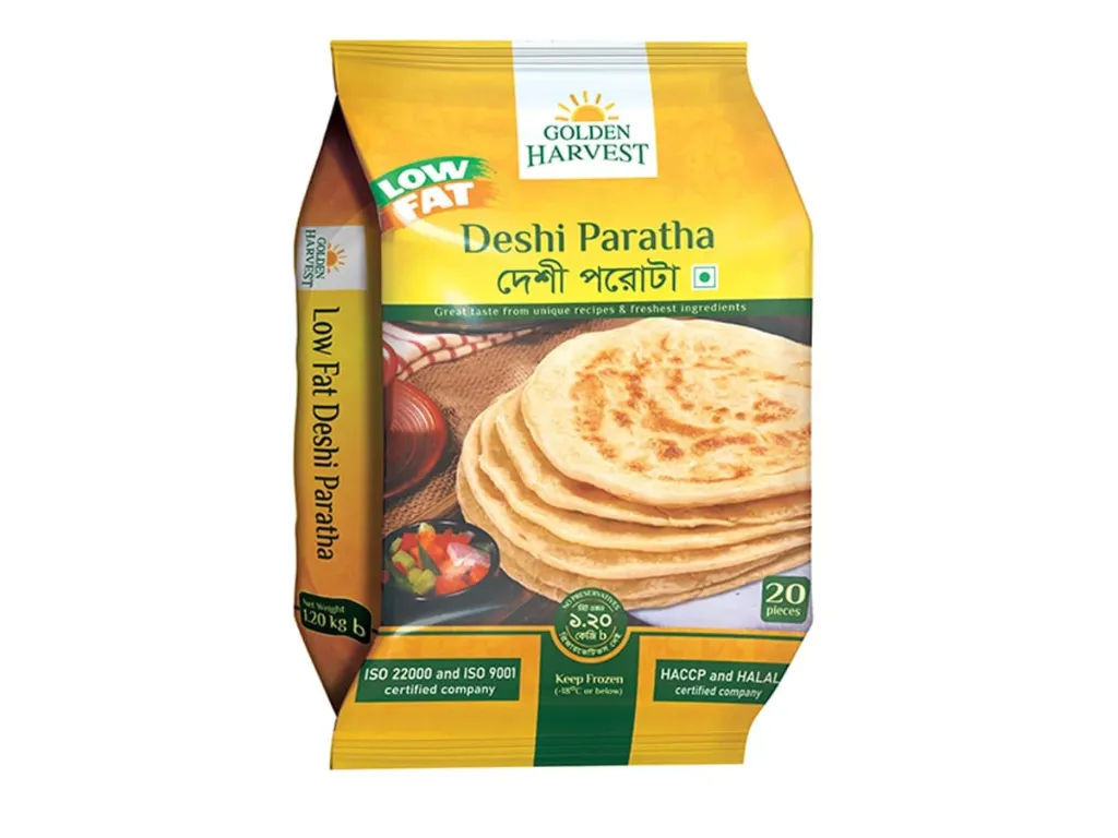 গোল্ডেন হারভেস্ট কম চর্বিযুক্ত পরোটা ২০ পিস